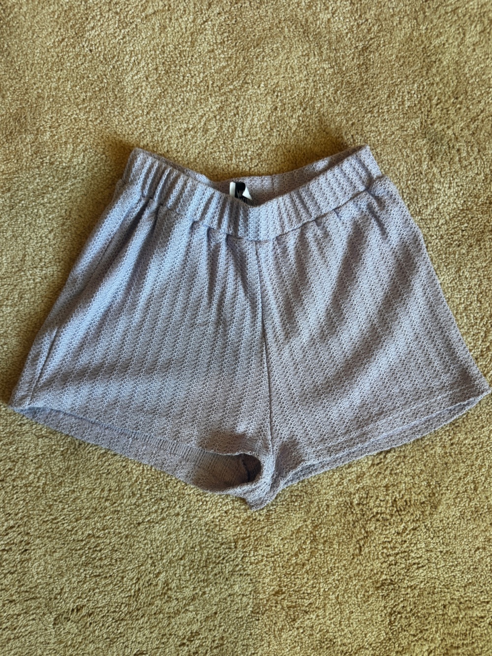 Princess Polly Lavender Knit Lounge Shorts Size US 6 / Medium Purple High Waist